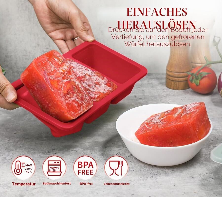 Siliconen soepvriezervorm met deksel 2 stuks 250 ml siliconen vriezerlade voedselvoorbereiding opslagcontainers portie vriezerlade voor het invriezen van soep bouillon saus boter