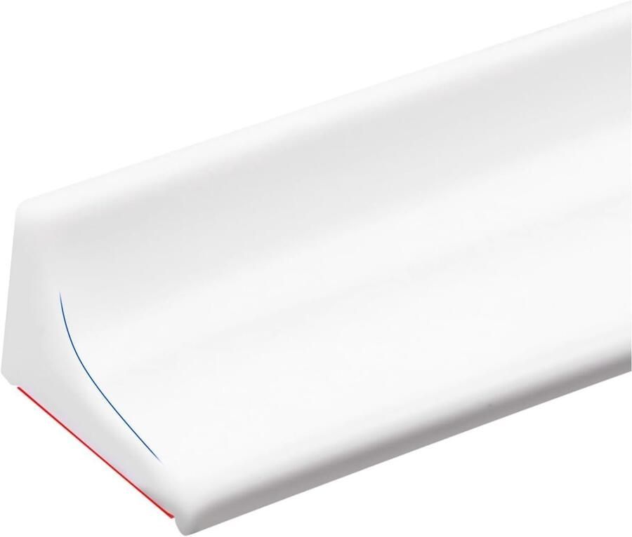 Siliconen strips voor badkamers en keukens dammen zelfklevende waterblokkeringen voor badkamerranden keukenspoelbakken voorkomt het overlopen van water wit)