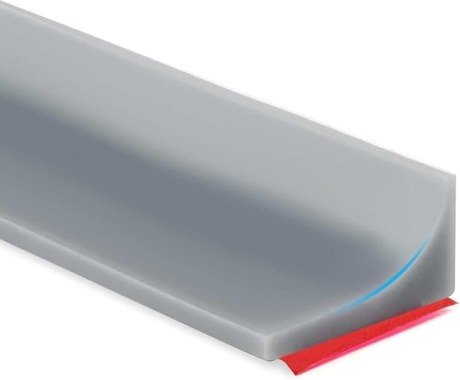 Siliconen strips voor badkamer en keuken vijvers zelfklevende waterbarrières voor badkamerframes gootstenen voorkomen dat water wegloopt grijs)