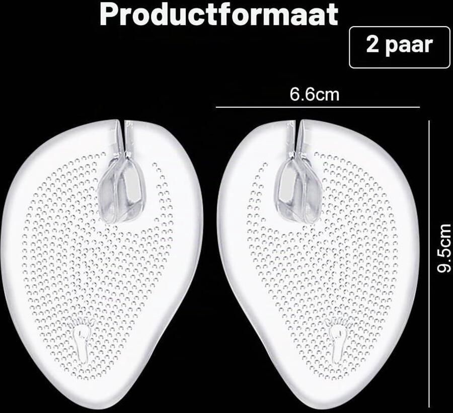 Siliconen Tussenruimte voor Tenen 2 Paar Teenbescherming Comfortabel en Transparant voor Flip Flops en Sandalen
