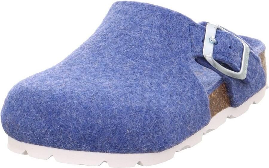 Simpele jongens slofjes blauw voor binnencomfort