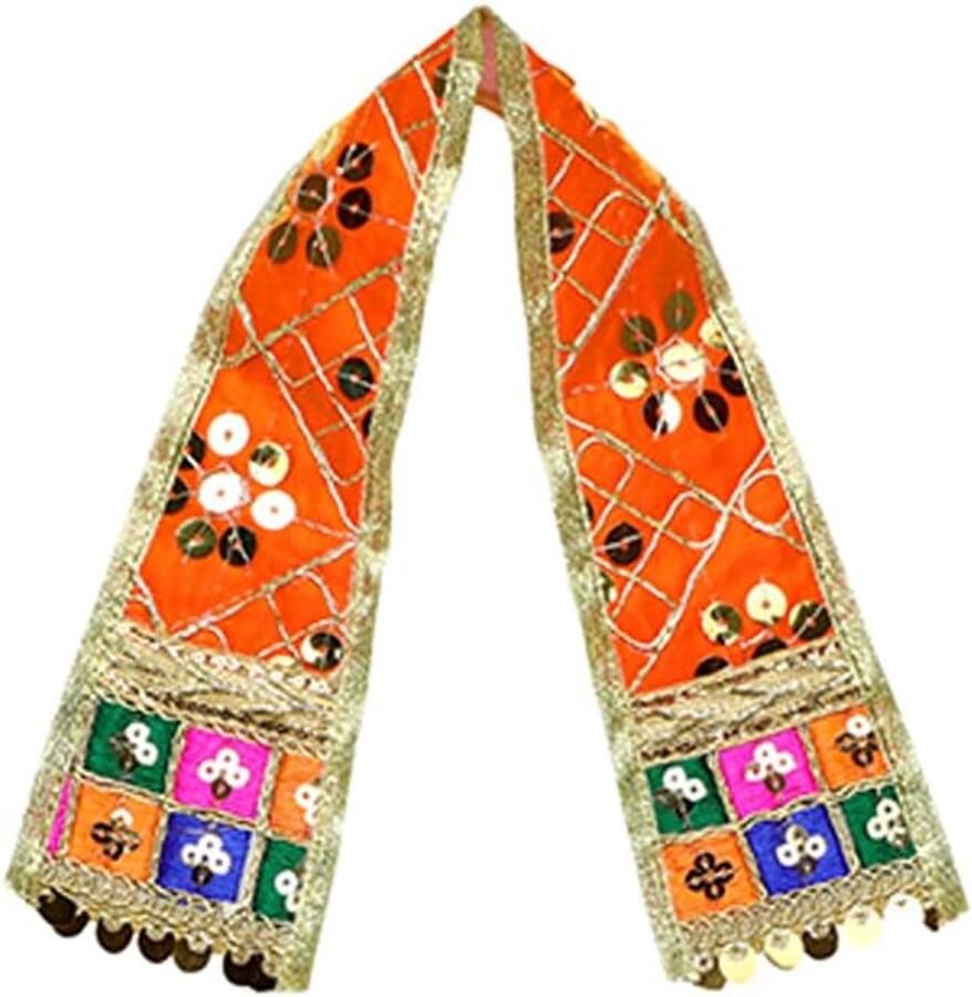 Single Laxmi Durga Devi MATA jurk poshak vastra doek lehanga Chunari Pooja item voor idoolbeelden woondecoratie voor Indiase traditionele Navratri Festival Huisverwarming (Maat