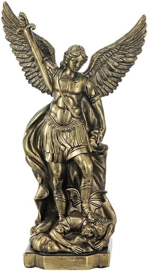 Sint Michaël Aartsengel Beeld 12 Inch Brons Hars Aartsengel Beeld Mythologie Sculptuur Huisdecoratie Bureau Kantoordecoratie