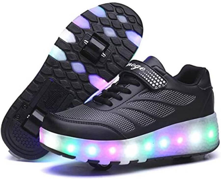 Skateschoenen met LED-verlichting en opbergwielen voor kinderen