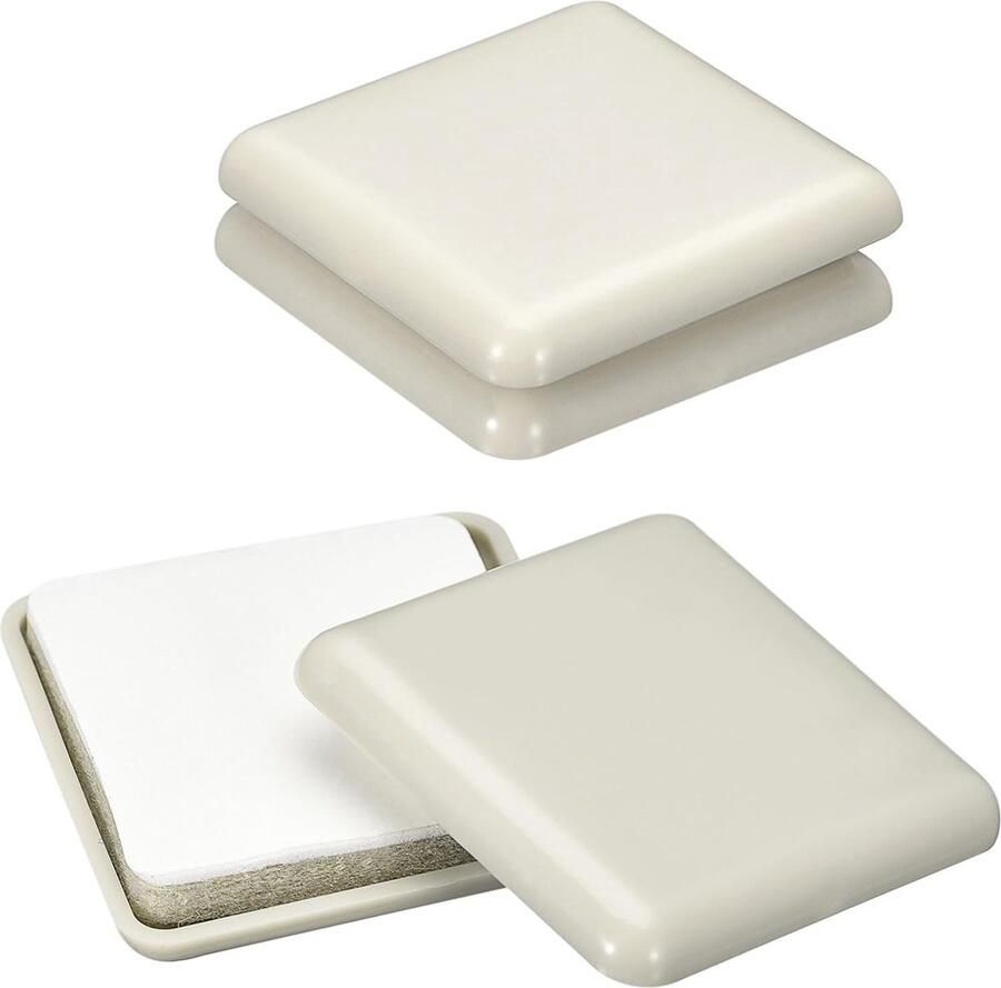 Slider voor meubels 4 stuks 1 4 7 inch glijmatten zelfklevend vierkant van kunststof voeten voor vloeren tapijten tegels vinyl parket (grijs)