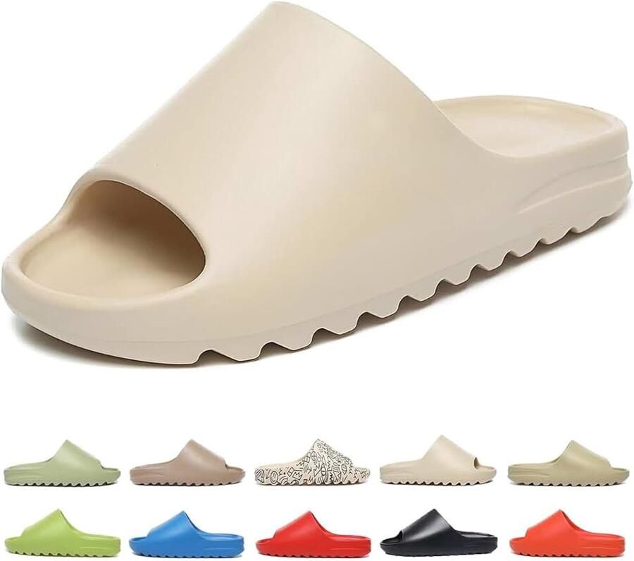 Sliders for and Non-Slip Quick Dry Shower Slippers Ultra-Soft Thick Sole Slides Beach Sandals House Pillow Slides for Indoor & Outdoor