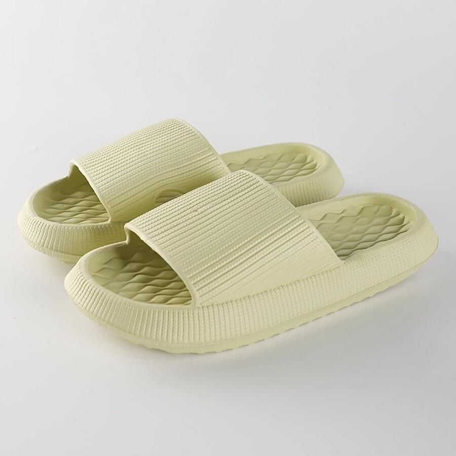 Sliders voor en met Dikke Buitenzool Antislip Zachte Doucheschoenen Badslippers voor Strand Zwembad Binnen en Buiten