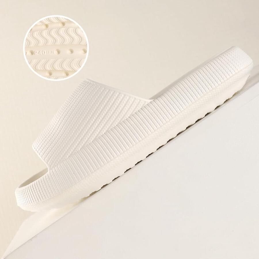 Sliders voor en met Dikke Buitenzool Antislip Zachte Doucheschoenen Badslippers voor Strand Zwembad Binnen en Buiten
