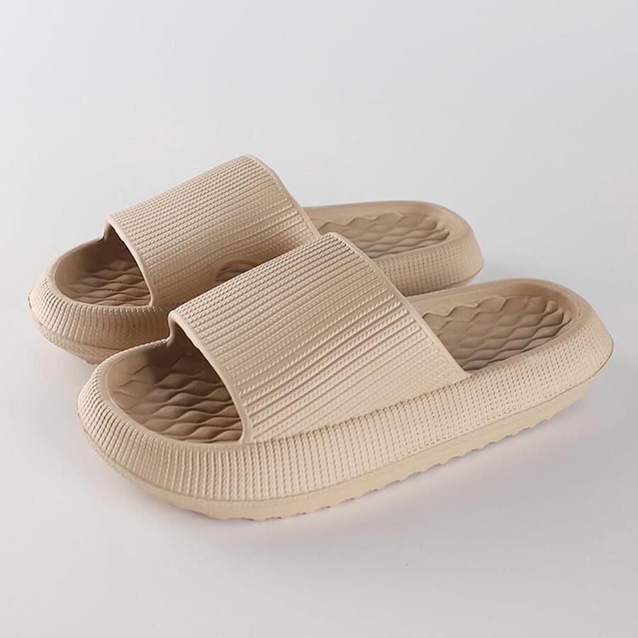 Sliders voor en met Dikke Buitenzool Antislip Zachte Doucheschoenen Badslippers voor Strand Zwembad Binnen en Buiten