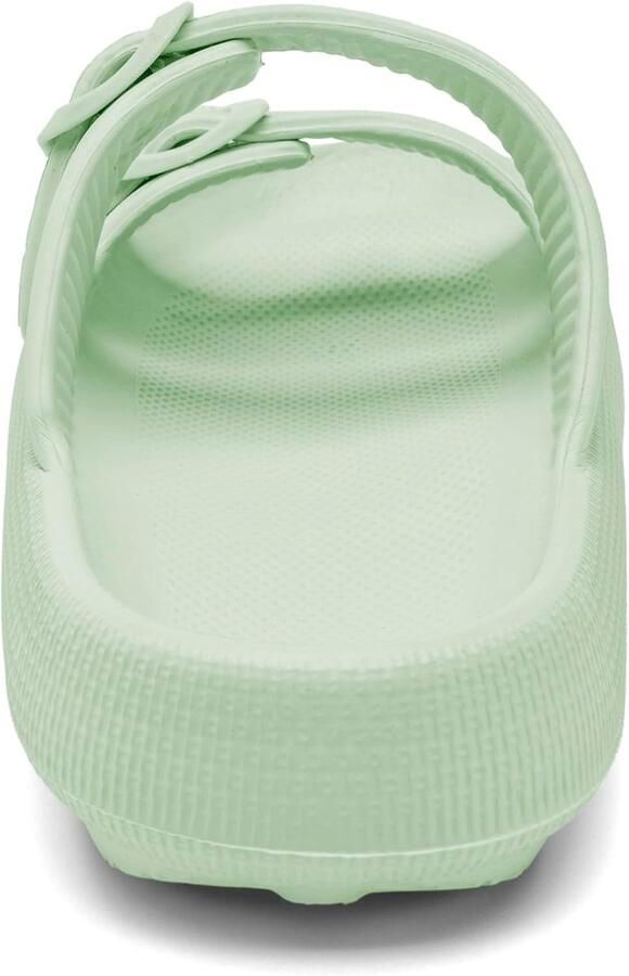 Sliders nen Sandalen met Verstelbare Gespen Douche Badkamer Antislip Sneldrogende Open Teen Super Zachte Comfortabele Dikke Zool Slippers Indoor Outdoor