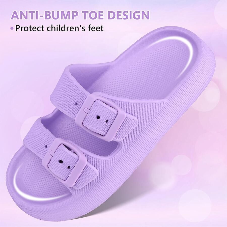 Slides voor en verstelbare dubbele gesp EVA-sandalen zomerkussen pantoffels douche strand zwembad schuiver