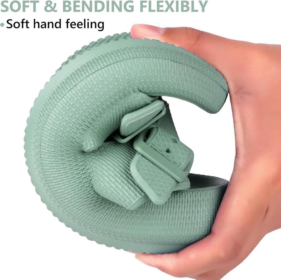 Slides voor en verstelbare dubbele gesp EVA-sandalen zomerkussen pantoffels douche strand zwembad schuiver