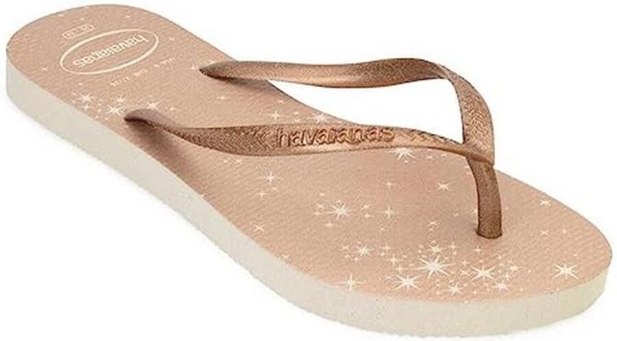 Slim Gloss Flip Flops Dames Beige Comfortabele en Duurzame Slippers voor Zomer