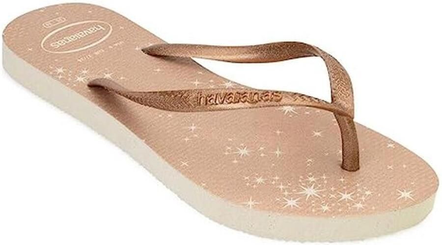 Slim Gloss Flip Flops Dames Beige Comfortabele en Duurzame Slippers voor Zomer