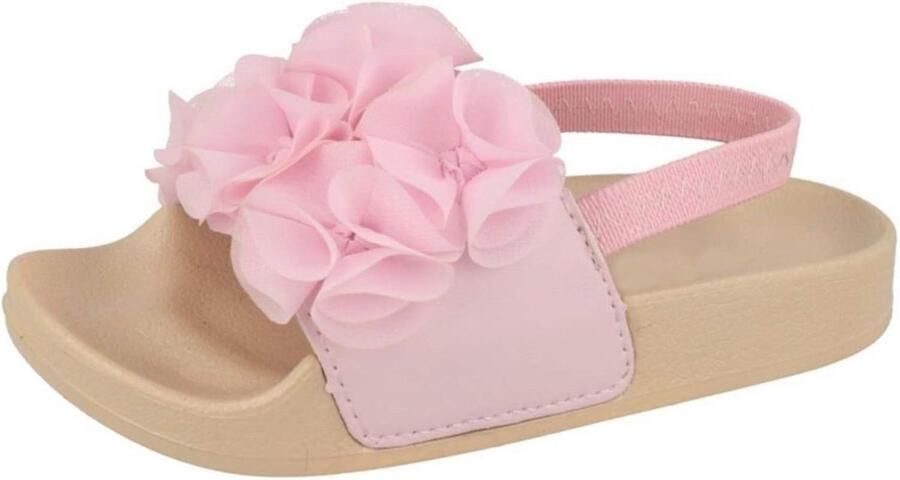 Slingback Sandalen Meisjes met 3D Bloemen Zomerschoenen Slip-On