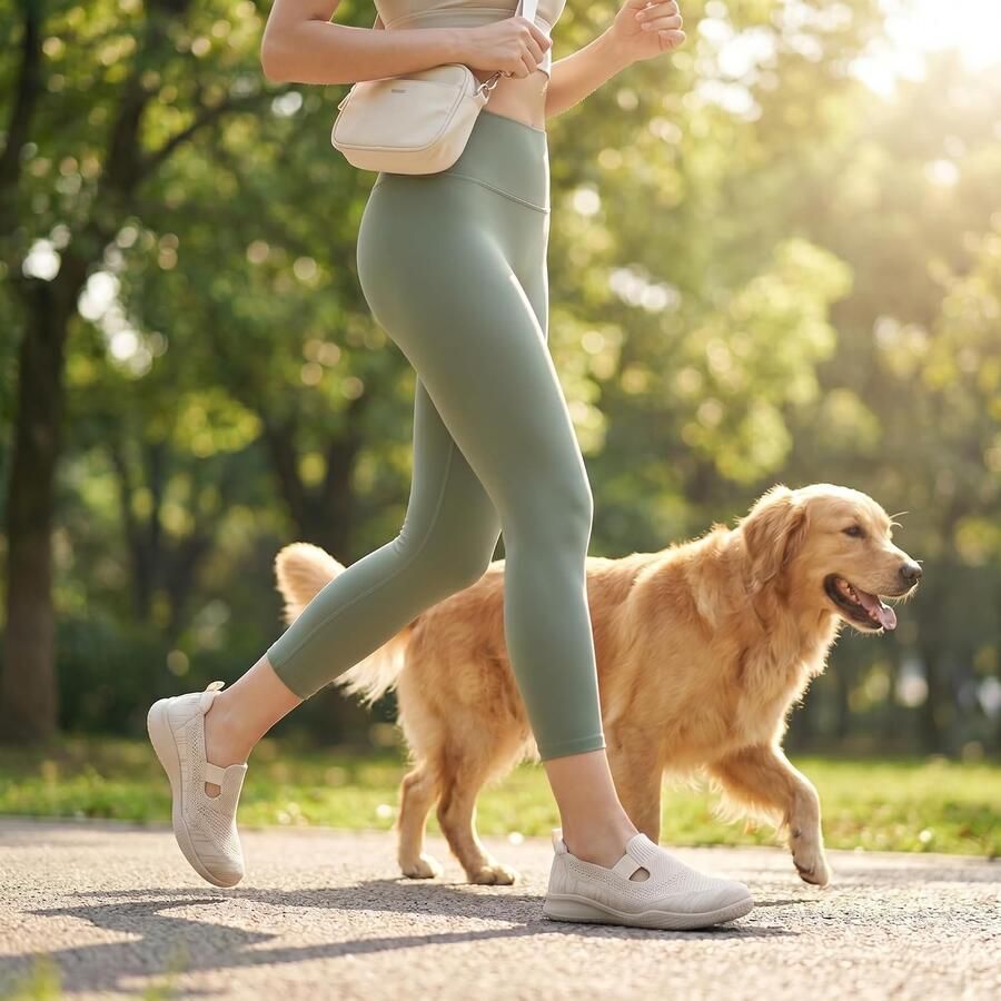 Slip-on Sportschoenen Ademend Mesh & Ultralicht Flexibele Loopzool voor Zomer Alledag en Wandelen