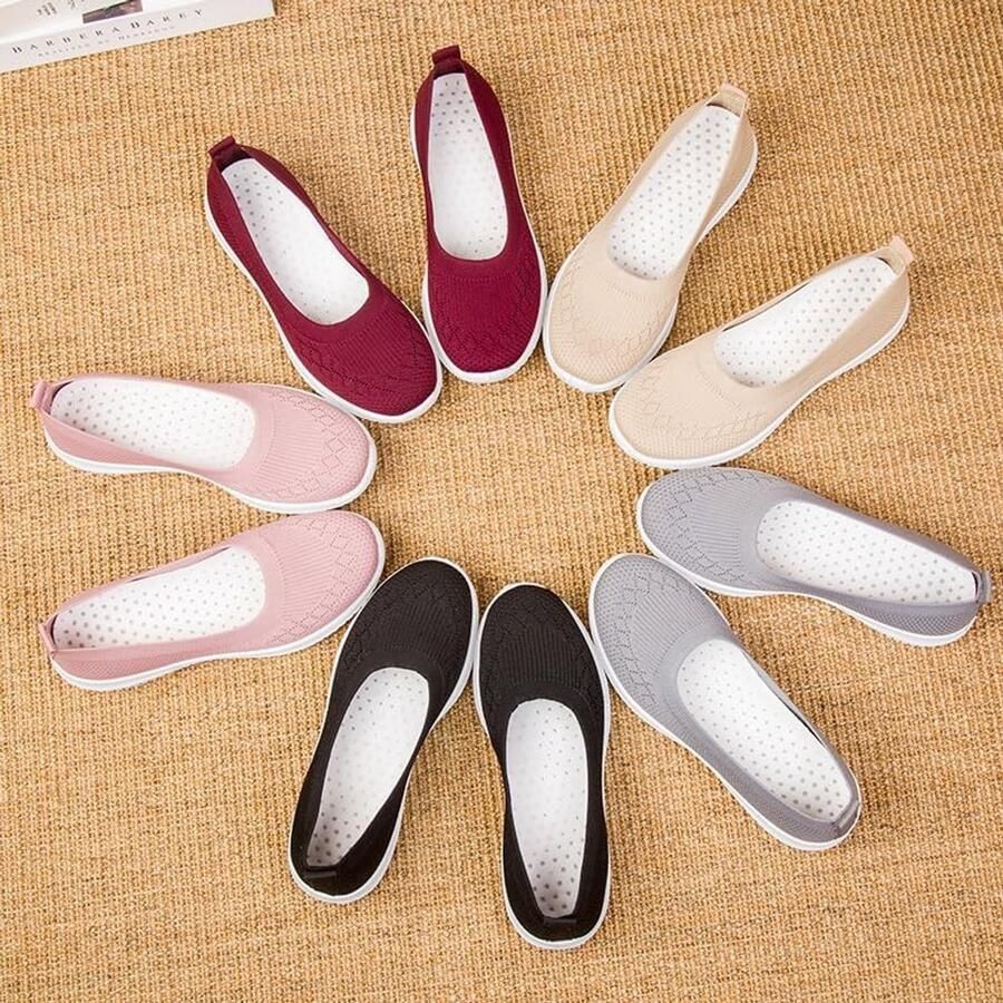 Slip on Trainers Atletische Loopschoenen Sport Walking Sneakers Lichtgewicht Tennisschoenen