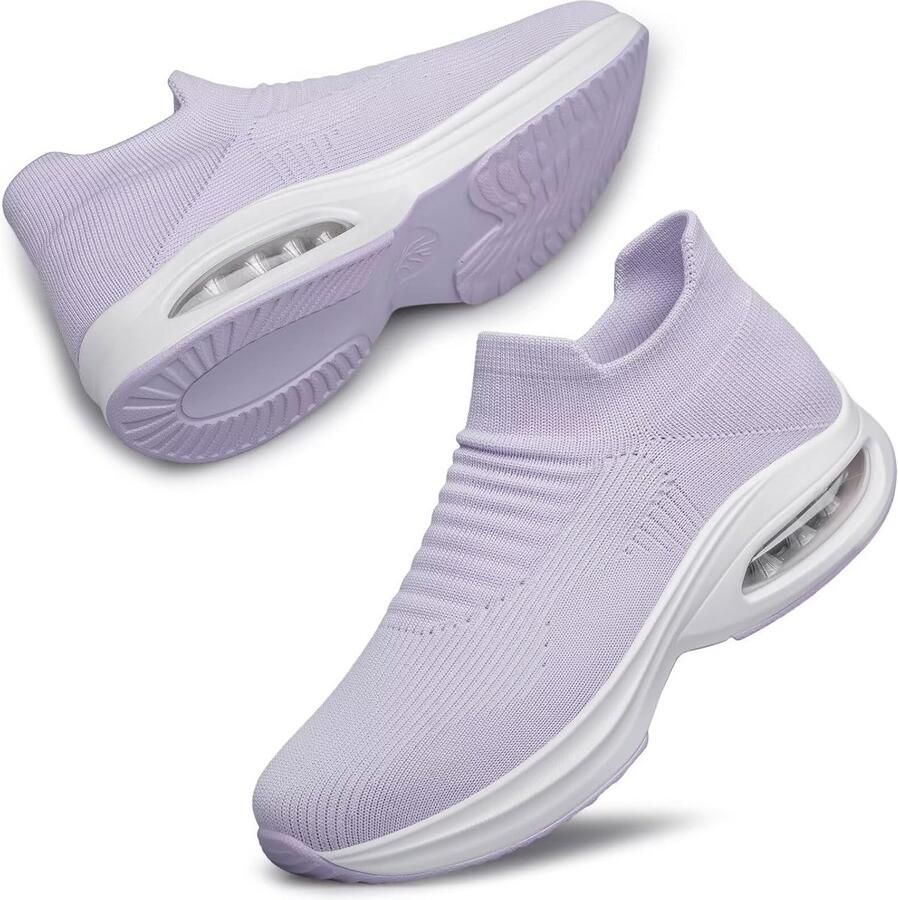 Slip-on Wandelsneakers voor Dames met Luchtkussen en Ademend Mesh