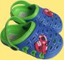 Slipper schoen blauw groen met cars auto - Thumbnail 1
