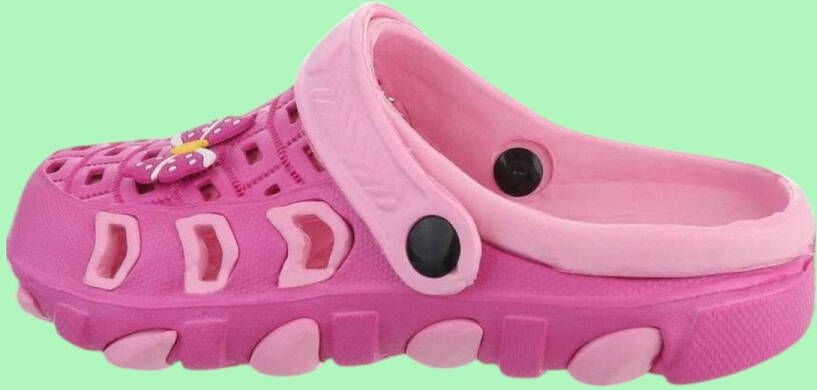 Slipper schoen donkerroze met strikje