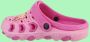 Slipper schoen horizontaal pink fuchsia met meisje - Thumbnail 1