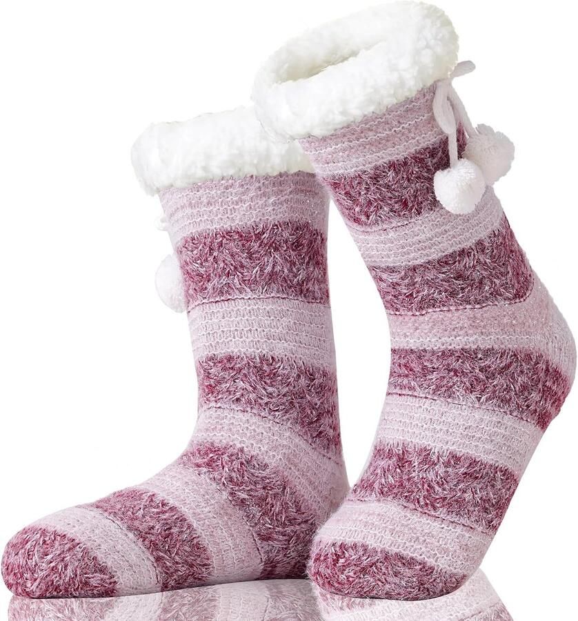 Slipper Sokken Antislip Fuzzy Pluizige Dikke Warme Cabine Gezellige Comfortabele Zachte Fleece Thuis Grips Sokken
