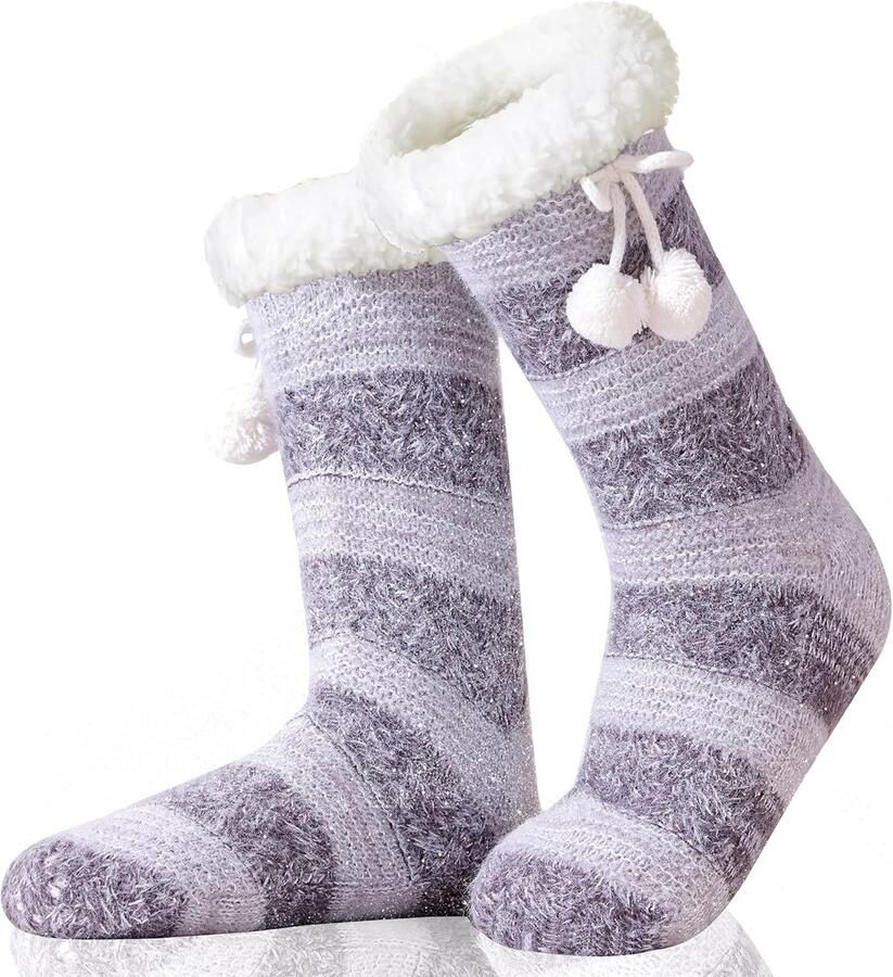 Slipper Sokken Antislip Fuzzy Pluizige Dikke Warme Cabine Gezellige Comfortabele Zachte Fleece Thuis Grips Sokken