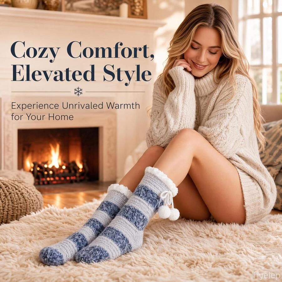 Slipper Sokken Antislip Fuzzy Pluizige Dikke Warme Cabine Gezellige Comfortabele Zachte Fleece Thuis Grips Sokken