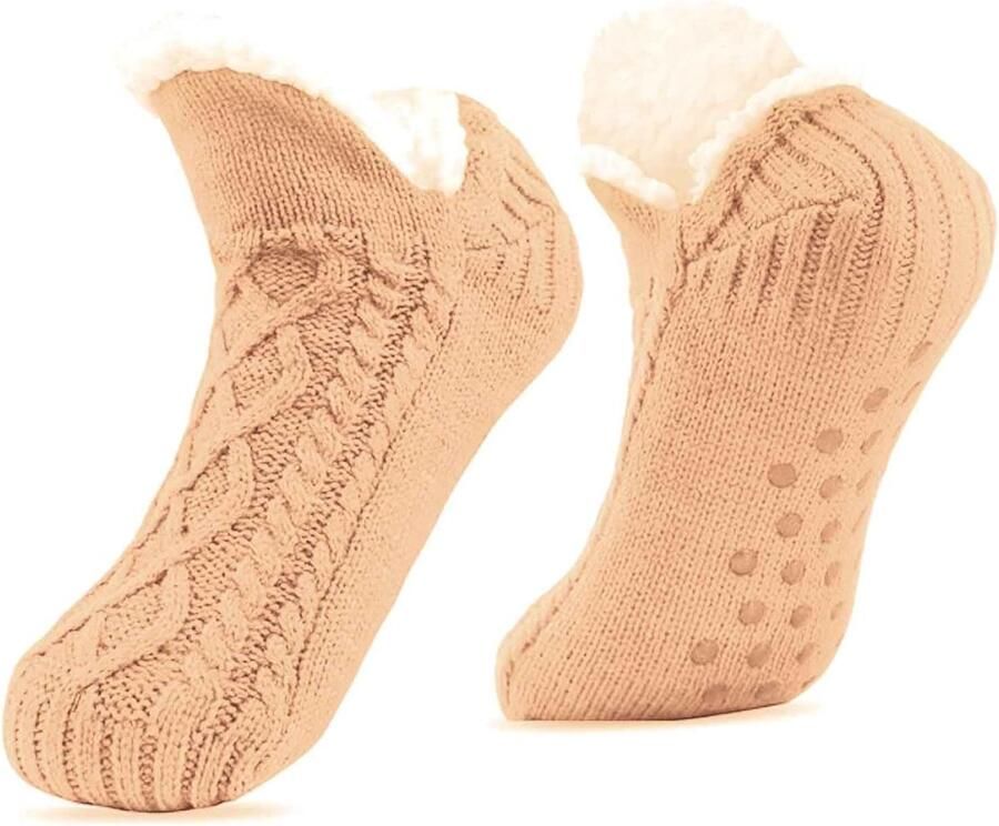 Slipper Sokken Pluizige En Warme Fleece Gevoerde Antislip Sokken Slipper Sokken Voor nen Warme Sokken Vloer Sokken voor Zachte Dikke Kerstsok