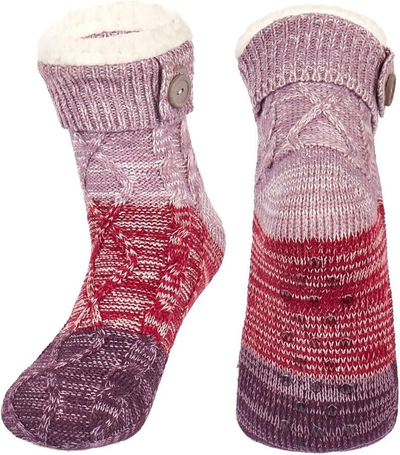 Slipper Sokken Pluizige Slipper Sokken Kalflengte voor Meisjes Gift met Grippers Antislip Fleece Voering Warmte Holding