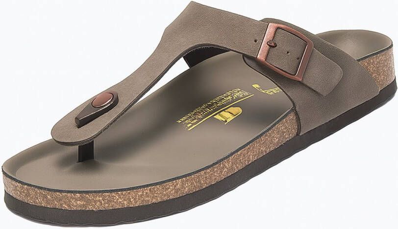 Slipper Teenslipper Ergonomische slipper orthopedische zool Unisex Taupe