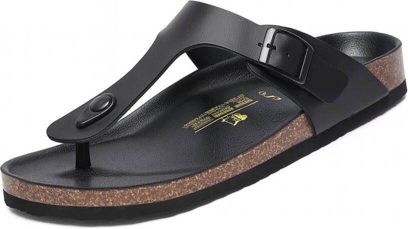 Slipper Teenslipper Ergonomische slipper orthopedische zool Unisex Zwart
