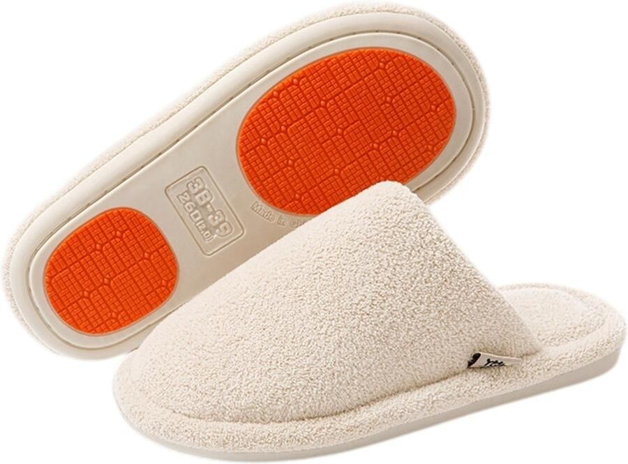 Slippers — Antislip-slippers voor en (herfst winter) — Warme-zachte huisslippers (unisex) — Comfortabel schoeisel voor binnen en buiten — Geschikt voor slaapkamer en woonkamer — Wit