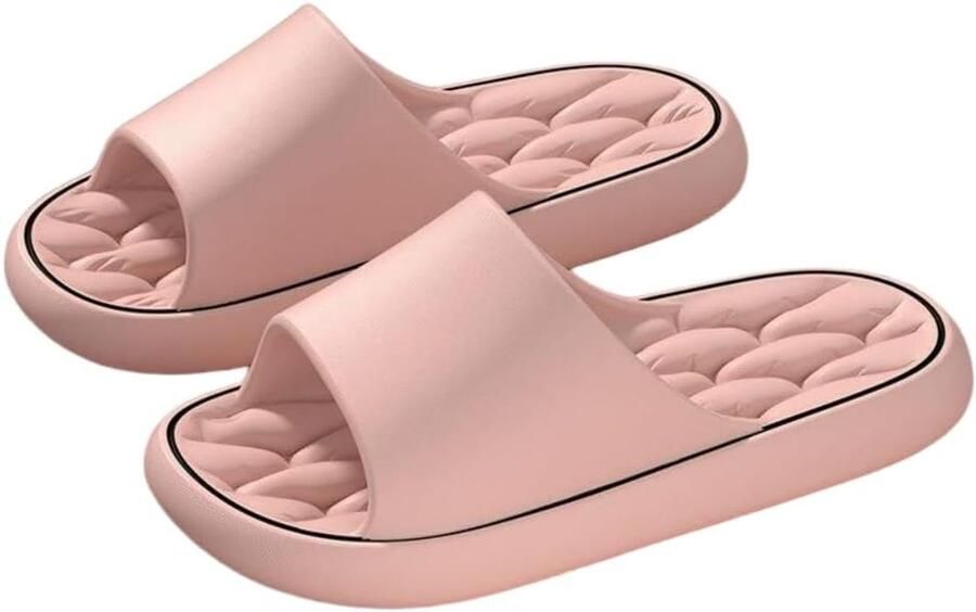 Slippers Comfortabele doucheslippers voor en gevoerde zwembad- en strandslippers met sneldrogende antislipzool en gymschoenen 36 37 -Roze