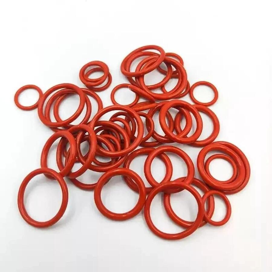 Rode O-ring pakkingset van 351 stuks met buitendiameters van 6 tot 30 mm geschikt voor autoreparaties kraan- en pijpafdichtingsreparaties evenals lucht- of gasafdichtende verbindingen. Oliebestendig en hittebestendig - Foto 2