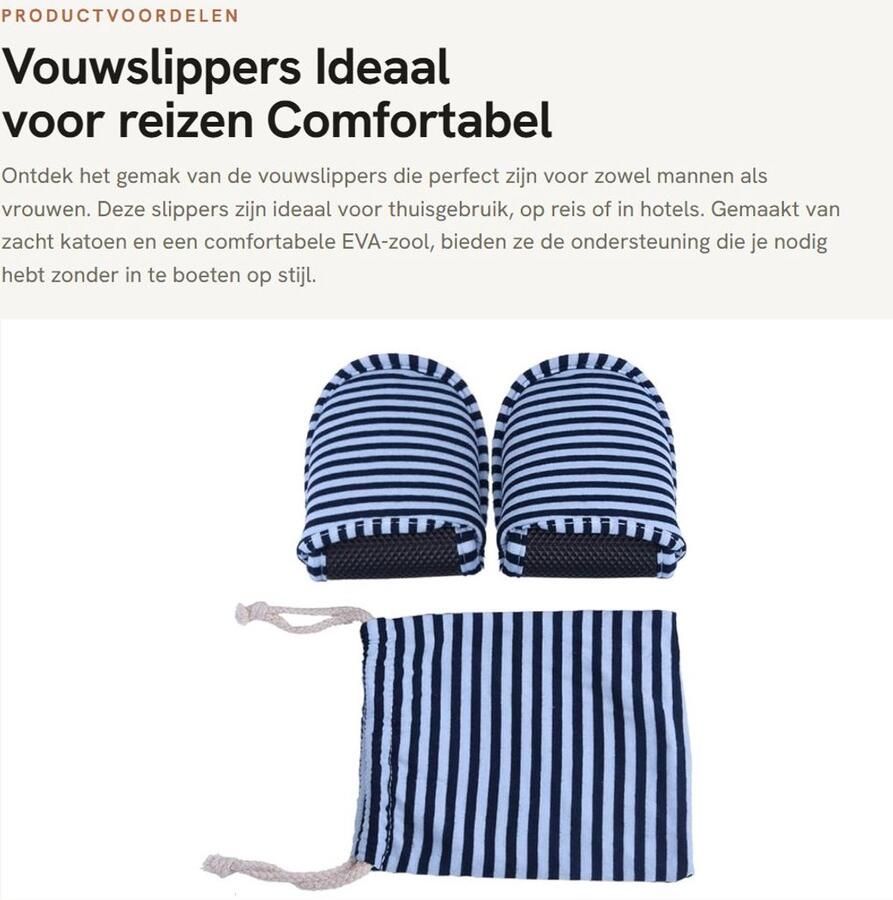 Slippers Opvouwbaar Antislip Katoen EVA Lichtgewicht Inclusief Tas Badslippers
