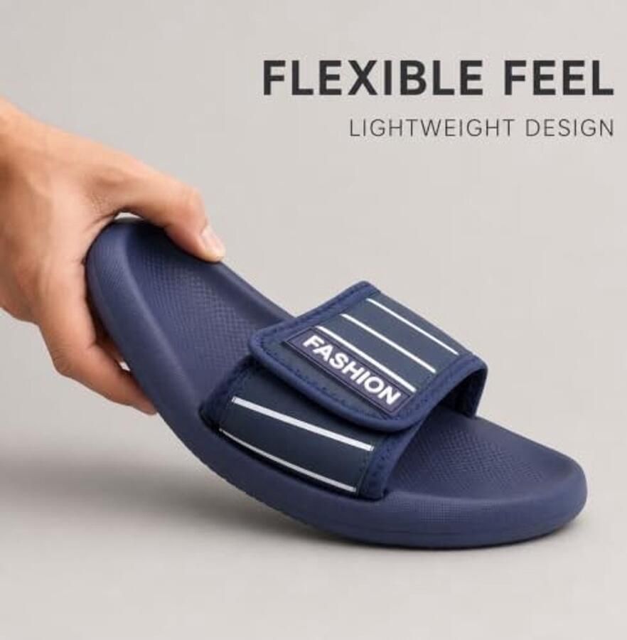 Slippers Donkerblauw Lichtgewicht en slipvast