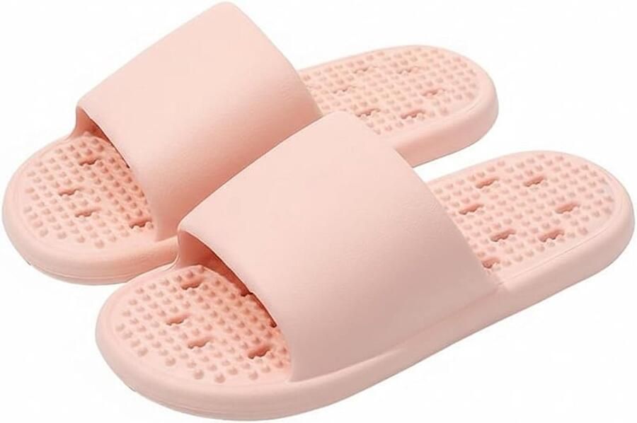 Slippers Doucheschoenen voor dames met gaten Doucheschoenen voor studentenkamers Antislip doucheslippers voor dames Bathroom Sandals Extreem comfortabel Doucheschoenen voor dames voor binnen en buiten 40 41 -roze
