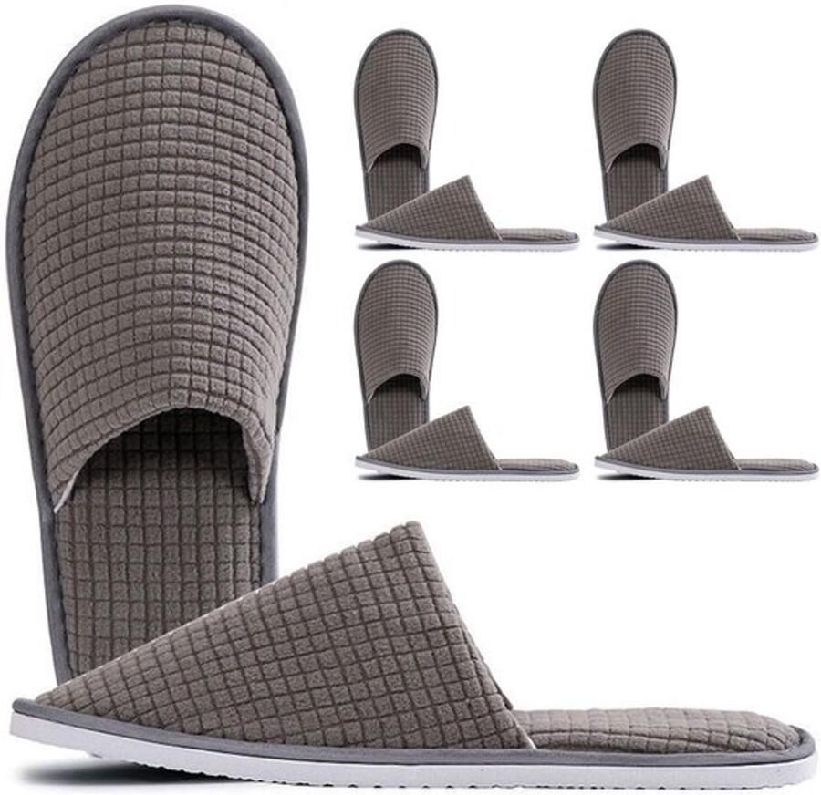 Slippers Hotel Slippers Comfortabel voor gasten Grijs Terry Cloth Ideaal voor Spa en Thuis XX-Large XX-Narrow