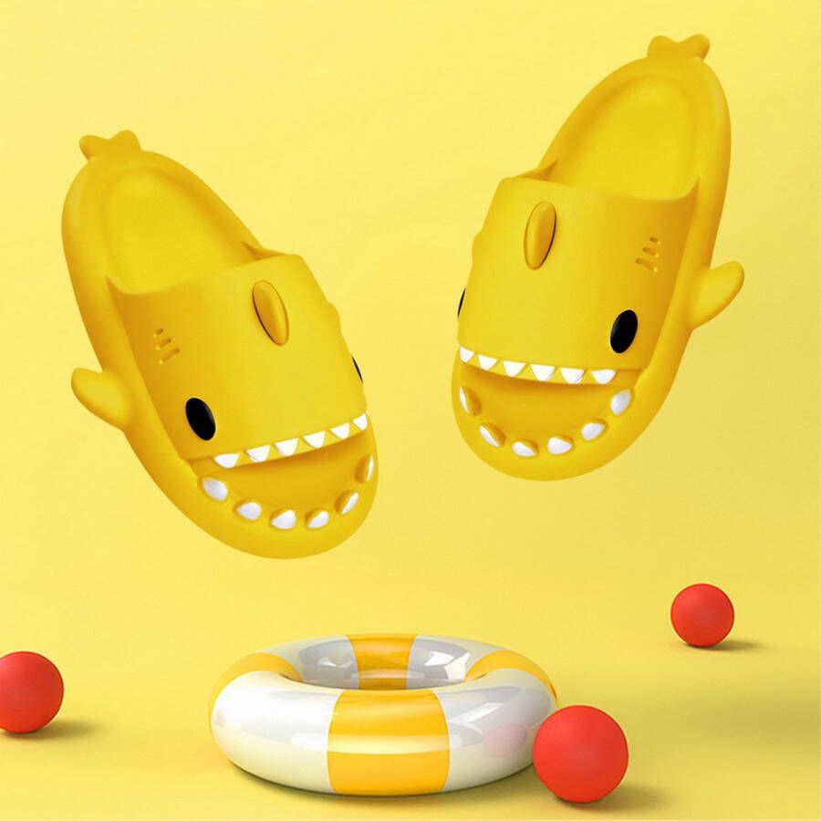 Slippers kinderen haai geel en slippers pantoffels - Foto 2