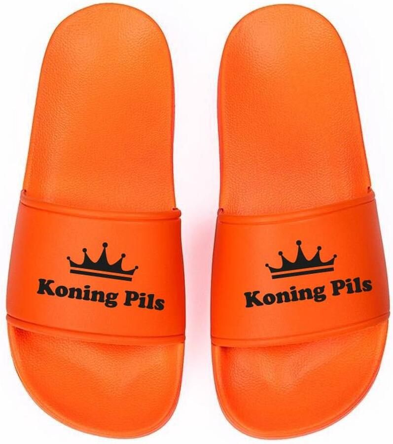 Slippers koning pils oranje