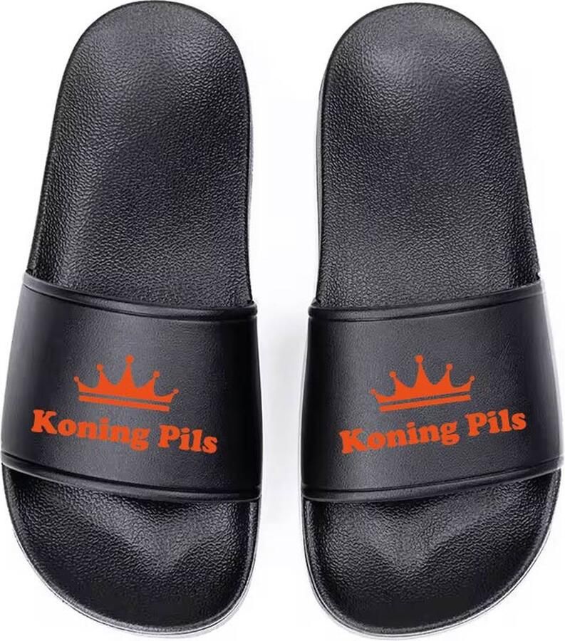 Slippers koning pils zwart