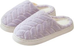 Slippers Maat M 38-39- Aanbevolen voor schoen Valt klein uit Damesslippers Katoenen slippers Huisslippers Pluche slippers Warme slippers Antislip-slippers Geschikt voor binnen en buiten