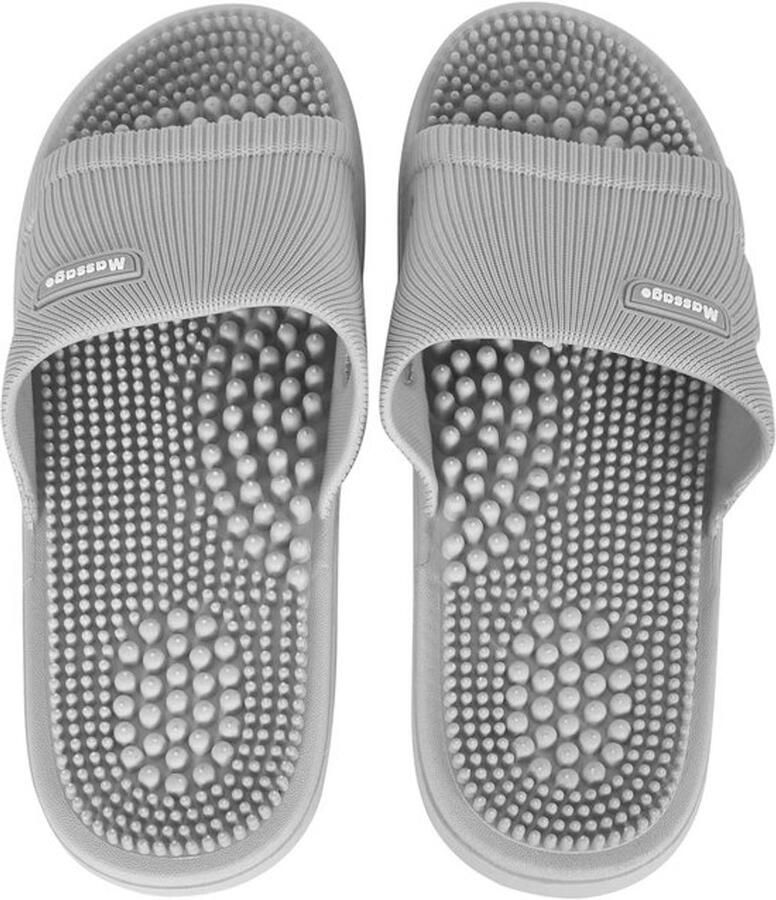 Slippers Massageslippers Schoenen Sandalen voor nen Voetmassage voor Plantaire Fasciitis Acupressuur Douche & Huisslippers (Grijs 42 43)