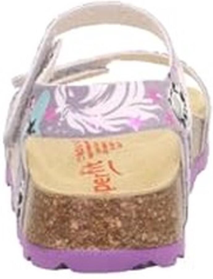 Slippers met voetbed Paars multicolor