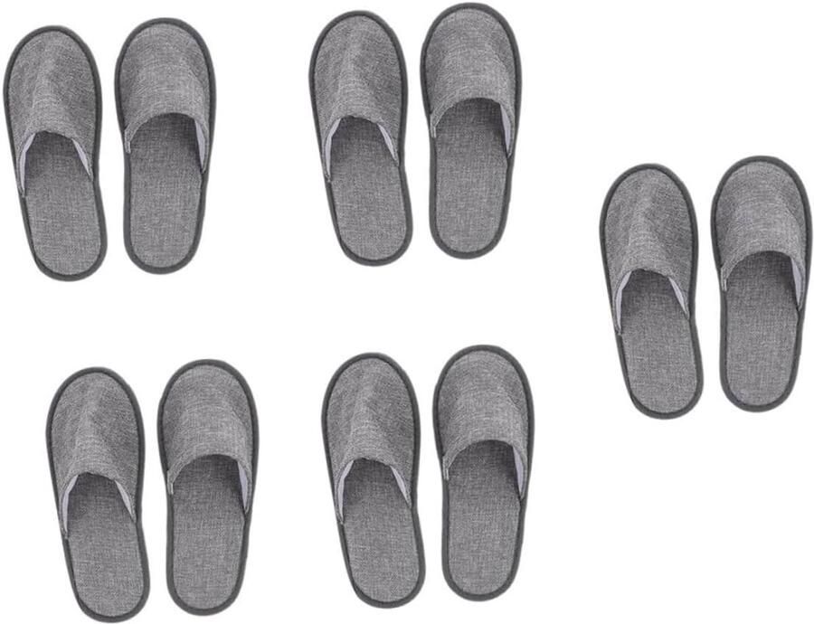 Slippers Pantoffels Open Teen Gastvrijheid Tonen Antislip Ontwerp 10 Stuks Grijs