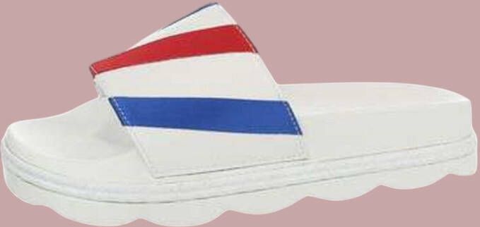Slippers rood wit blauw