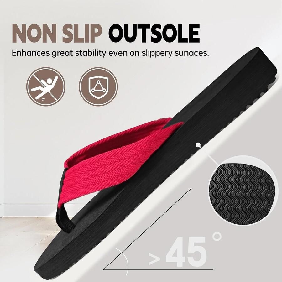 Comfortabele open teen slippers voor de badkamer en het strand Leren thong sandalen met kussen en slip-on ontwerp