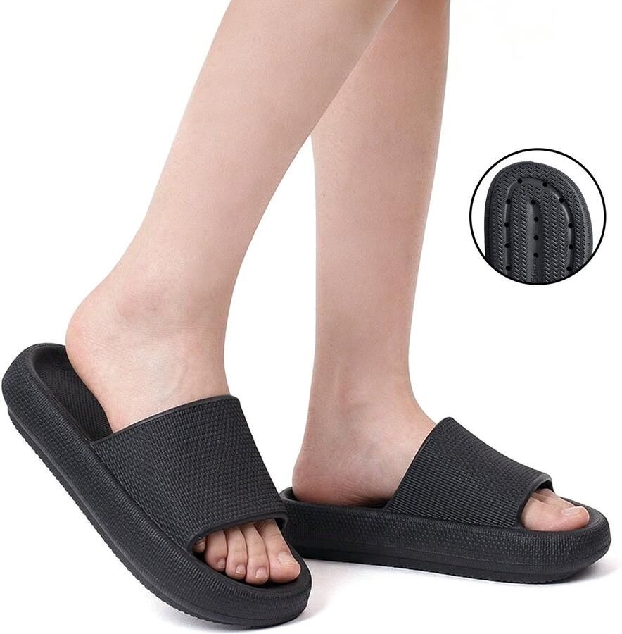 Slippers Unisex Antislip slippers Lichtgewicht doucheslippers Zacht en comfortabel Geschikt voor thuis bij het zwembad en in de tuin )