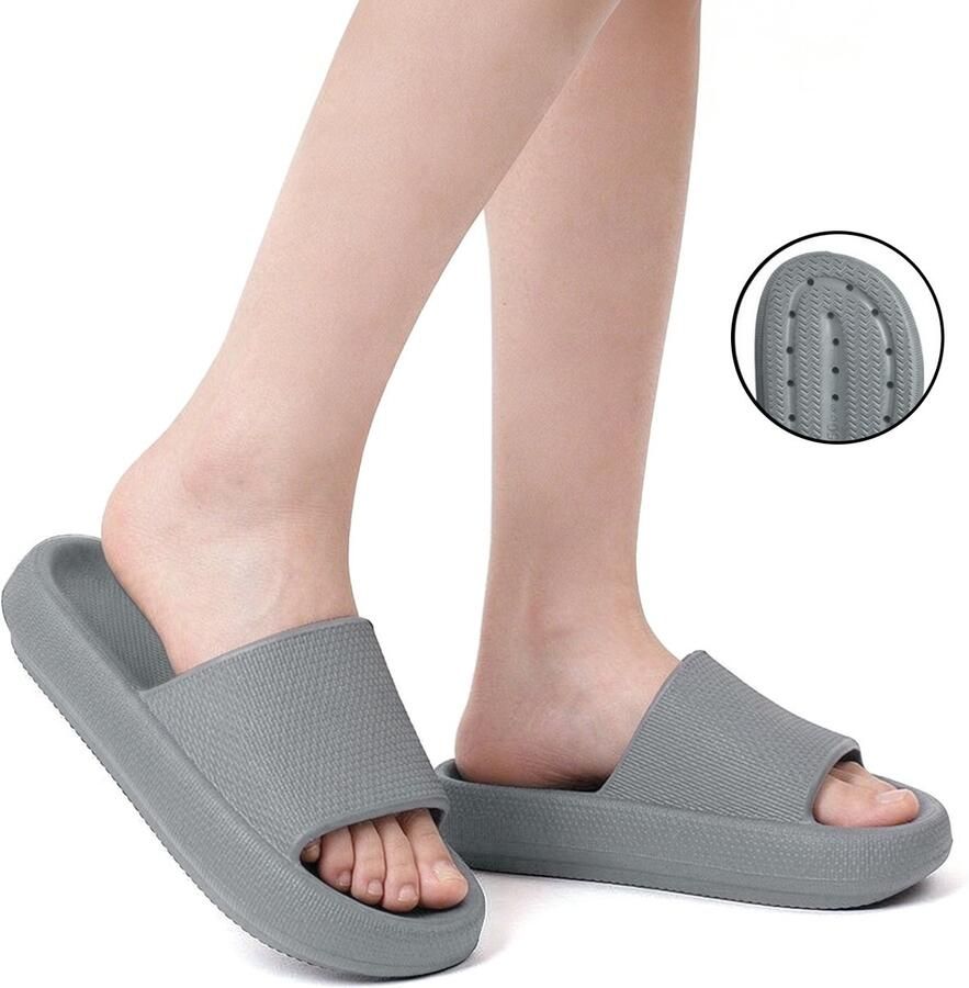 Slippers Unisex Antislip slippers Lichtgewicht doucheslippers Zacht en comfortabel Geschikt voor thuis bij het zwembad en in de tuin )